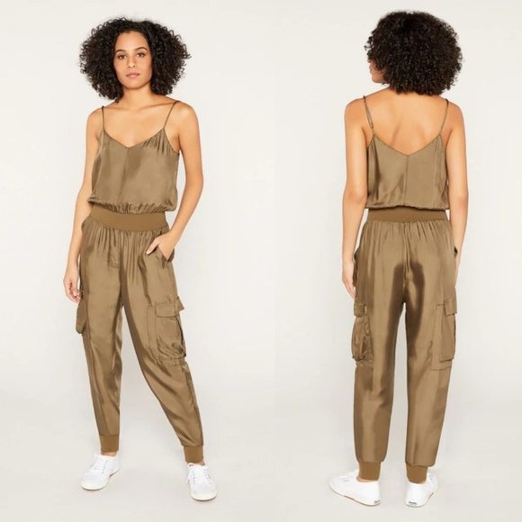 cinq a sept Pants - NWT Cinq a Sept Amia Jumsuit in Olive size small
